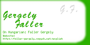 gergely faller business card